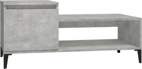 vidaXL betonszürke szerelt fa dohányzóasztal 100 x 50 x 45 cm