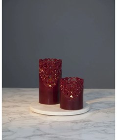 Clary piros LED viaszgyertya, magasság 10 cm - Star Trading