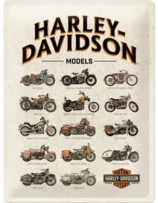 Fém tábla Harley Davidson - Models, (30 x 40 cm)