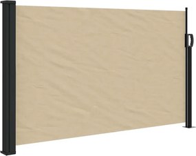 vidaXL bézs behúzható oldalsó napellenző 120 x 600 cm