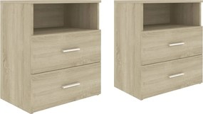 vidaXL 2 db sonoma tölgy színű éjjeliszekrény 50 x 32 x 60 cm