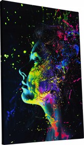 Vászonkép Női portré színekben otthon nappali 40x60