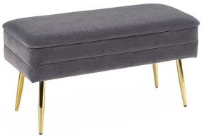 Steppelt pad tárolóhellyel VELVA 37x78 cm szürke/arany