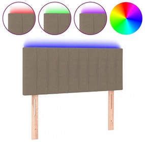 tópszínű szövet LED-es fejtámla 100x5x78/88 cm