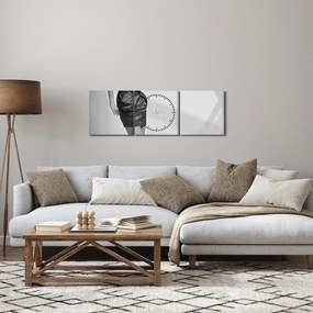 Kép - nő rövid ruhában (órával) (90x30 cm)