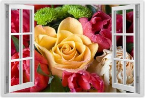 Poszter 60x40 Tulipáncsokor rózsával