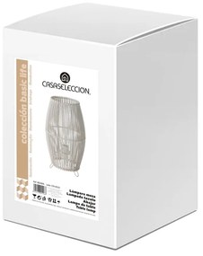 Fehér bambusz asztali lámpa bambusz búrával (magasság 29 cm) – Casa Selección