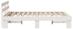 Ágykeret fejtámlával Fehér 150 x 200 cm