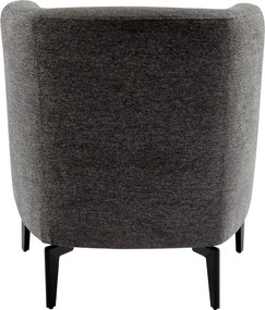 Design fotel, szürke/fekete, KAPY