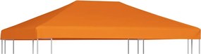 vidaXL narancssárga pavilon tetőponyva 310 g/m², 4 x 3 m