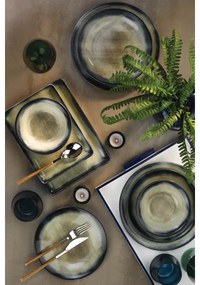 26 részes étkészlet kék/barna/porcelán