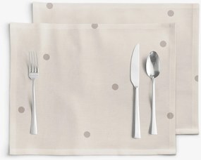 Goldea pamut reggeliző alátét - bézs pöttyös - 2db 30 x 40 cm