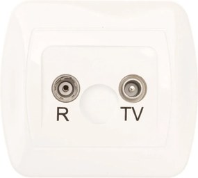 Akkord fali antenna aljzat dupla Kontakt-simon fehér AAK/11