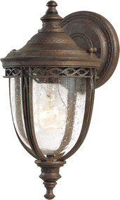 ELSTEAD FE-EB2-S-BRB ENGLISH BRIDLE Klasszikus Kültéri Fali Lámpa Antik Bronz, Átlátszó E27 IP44