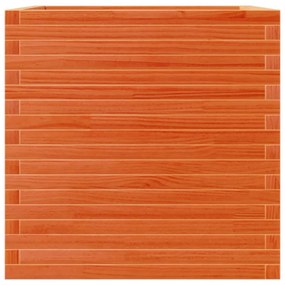 viaszbarna tömör fenyőfa kerti virágláda 70 x 70 x 68,5 cm