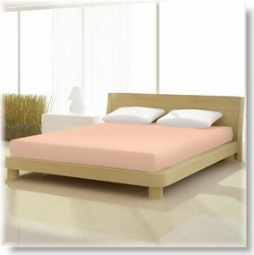 Pamut elasthan de luxe barack színű gumis lepedő 120/130x200/220 cm-es matracra