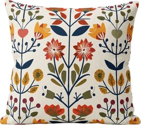Poliészter-pamut párnahuzat FOLKLORIA POLY 45x45 cm, színes
