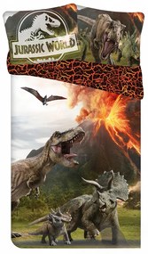 Gyerek pamut ágyneműhuzat JURASSIC WORLD színes Ágyneműhuzat mérete: 70 x 90 cm | 140 x 200 cm
