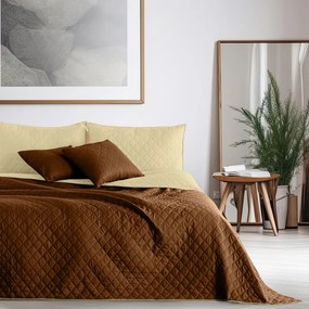 Axel bézs-barna, kétoldalas mikroszálas ágytakaró, 170 x 210 cm - DecoKing