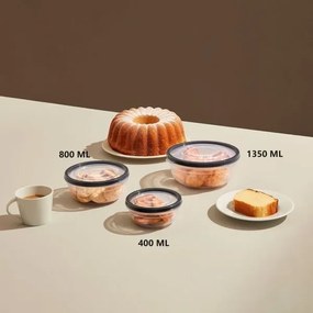 Kerek ételtároló tartály 400 ML ideális tároláshoz