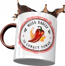 Bordó Bögre Nagymama Napjára Nyomtatott Fotóval