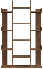 barna tölgyszínű szerelt fa könyvszekrény 86 x 25,5 x 140 cm