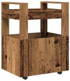 Konyhai Kocsi Régi Fa 60x45x80 cm Műszaki Fa