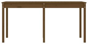 mézbarna tömör fenyőfa kerti asztal 159,5 x 82,5 x 76 cm