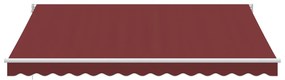 burgundi vörös kézzel kihúzható napellenző 400 x 300 cm