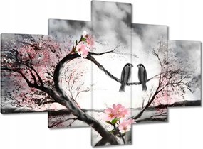 Vászonkép 100x70 Szerelmes találkozás Madarak