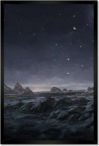 Poszterek keretben 40x60 Éjszakai csodálatos hegyek