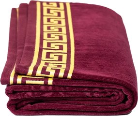 POSEIDON Strandtörölköző bordó 165x90cm