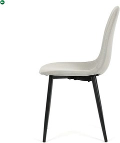 Jídelní židle, krémová, látka, CT-V2972 CRM2