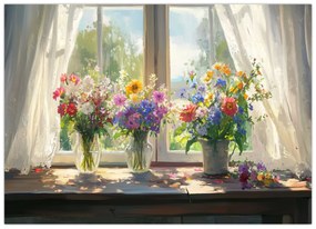 Kép - Csokor az ablaknál (70x50 cm)