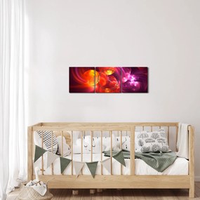 Modern absztrakció képe (órával) (90x30 cm)