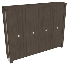 Verno+ S magas gardrób 260 x 46 x 210 cm, antracit tölgy / vanília