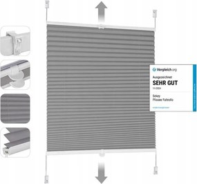 Pliszé Roló Szürke Non-invazív Redőny Méret 70 x 130 cm