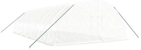 fehér acélvázas melegház 72 m² 12x6x2,85 m