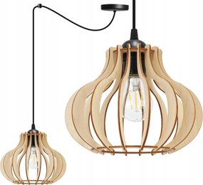 Függő Lámpa Mennyezeti Csillár Fa Modern Boho Led Szimpla