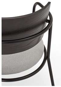 Fekete-szürke étkezőszék kőrisfa dekorral Eclipse - Teulat