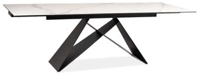 Westin III bővíthető étkezőasztal márvány hatású asztallappal 180-260 cm