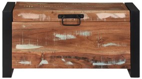 Tároló ládák 60x30x30cm Tömör újrahasznosított fa és fém