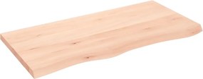 vidaXL kezeletlen tömör tölgyfa fali polc 100x50x(2-4) cm