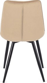 Szék bézs színben, bársony kárpittal RIO
