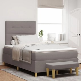 Box Spring Ágy Matraccal & Pad Taupe 120x190 cm Szövet