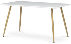 Étkezőasztal 140×80 cm, MDF, Fehér. HT-W1214 WT