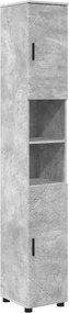 vidaXL Fürdőszoba Székény Beton Szürke 30 x 35 x 192 cm Faanyag & Fém