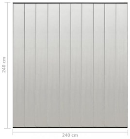 fekete szúnyogháló ajtóra 10 részes hálós függönnyel 240x240 cm