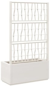 fehér polipropilén rácsos kerti ültetőláda 80 x 36 x 140 cm