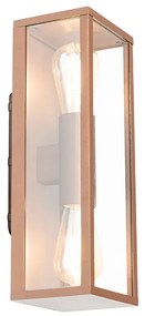 Ipari fali lámpa rozsdabarna 38 cm 2-lámpás IP44 - Charlois